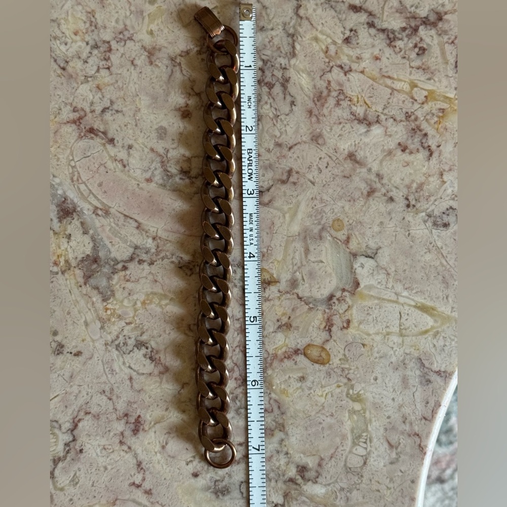 Chunky Solid Copper Link Bracelet. - image 3